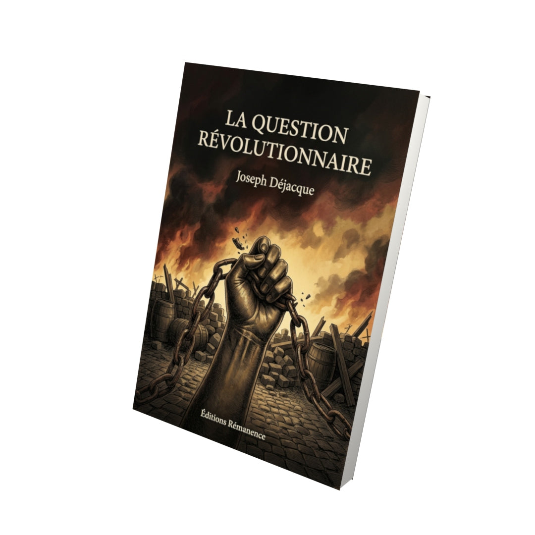 Livre La Question révolutionnaire par Joseph Déjacque - Vue 3D - Editions Remanence