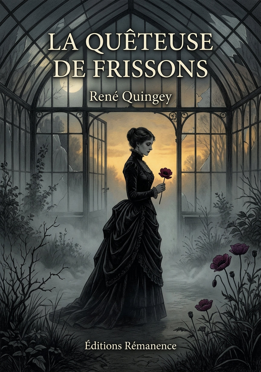 Livre La Quêteuse de frissons par René Quingey - Couverture - Editions Remanence