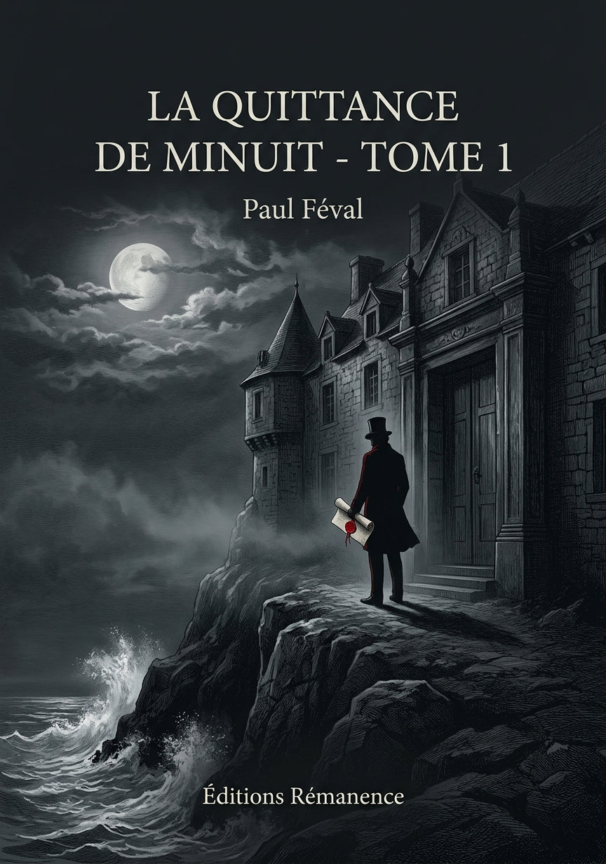 Livre La Quittance de minuit - Tome 1 par Paul Féval - Couverture - Editions Remanence