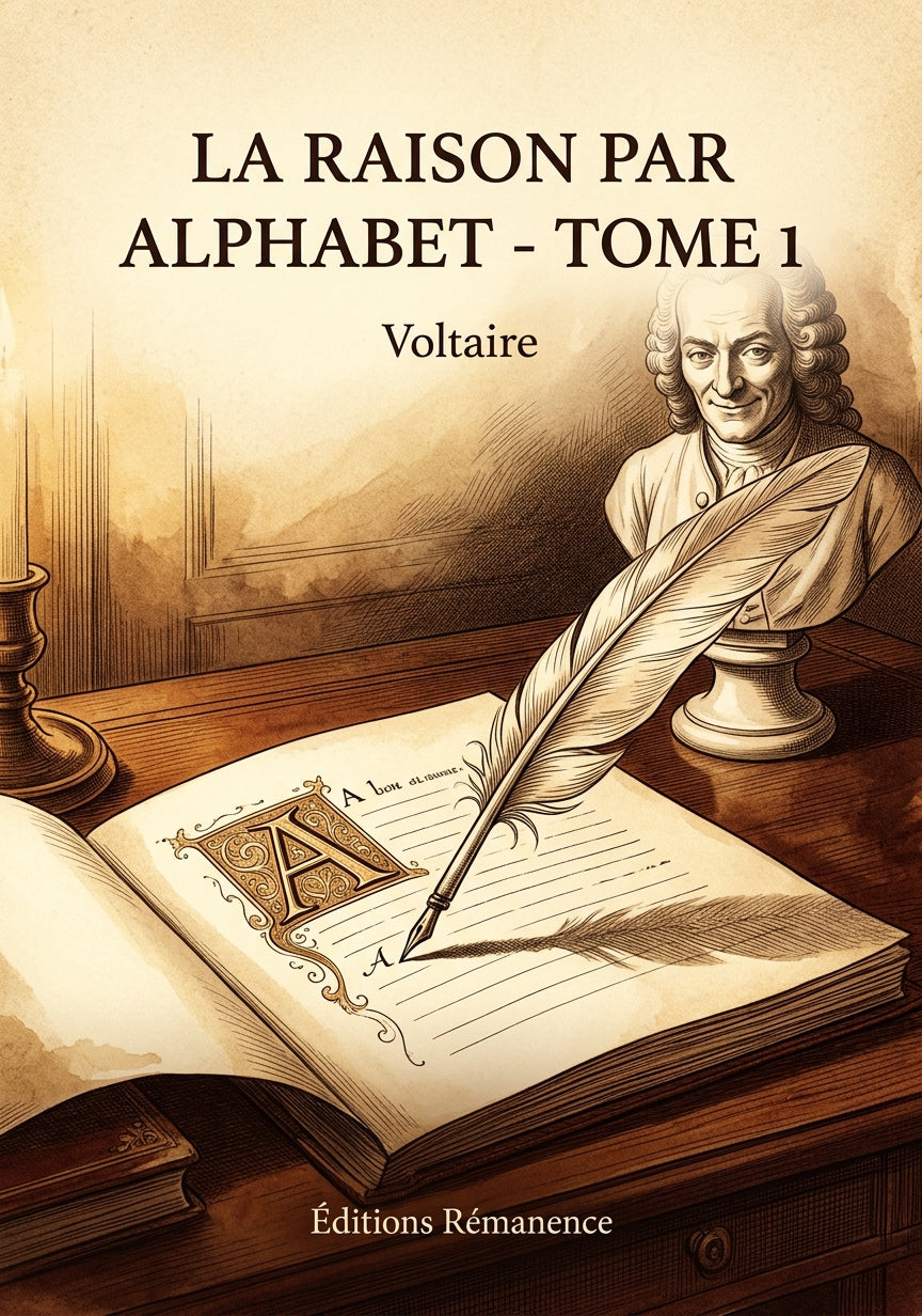 Livre La Raison par alphabet - Tome 1 par Voltaire - Couverture - Editions Remanence