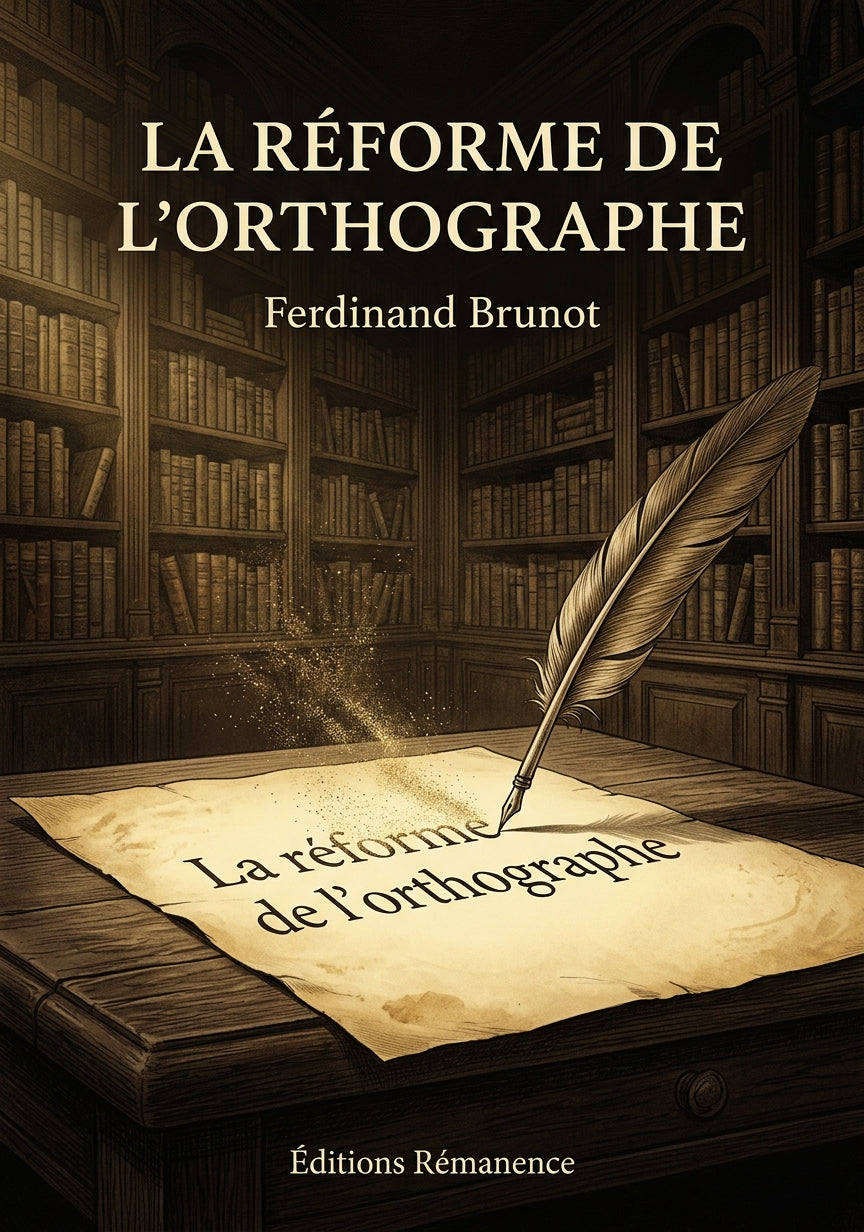 Livre La Réforme de l’orthographe par Ferdinand Brunot - Couverture - Editions Remanence