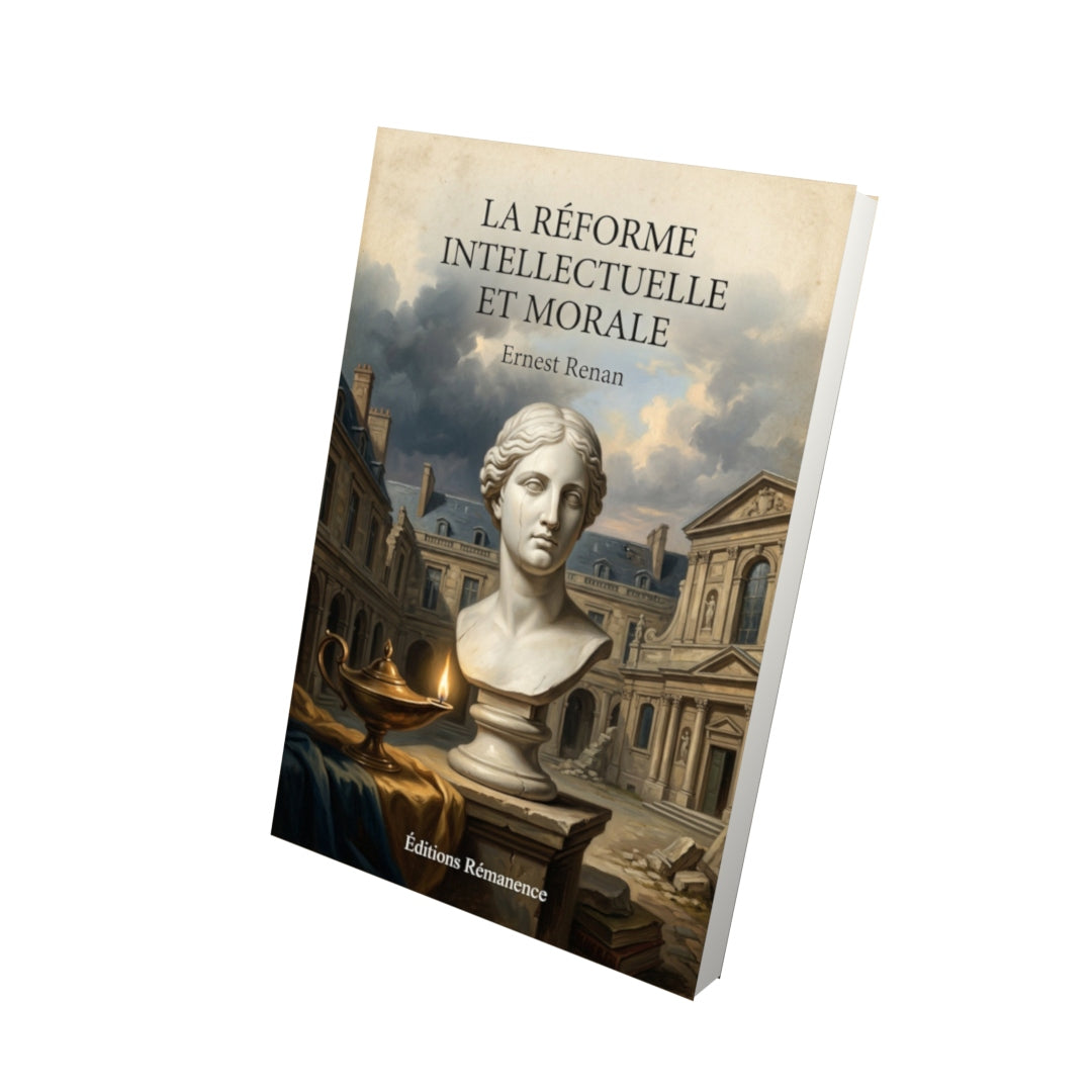 Livre La réforme intellectuelle et morale - Ernest Renan - Vue 3D - Editions Remanence