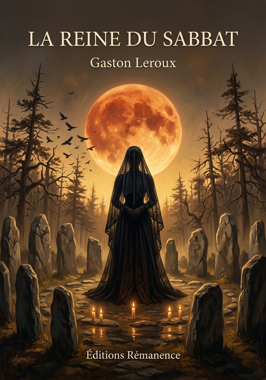 Livre La Reine du Sabbat par Gaston Leroux - Couverture - Editions Remanence