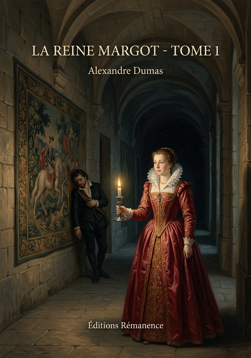 Livre La Reine Margot - Tome 1 par Alexandre Dumas - Couverture - Editions Remanence