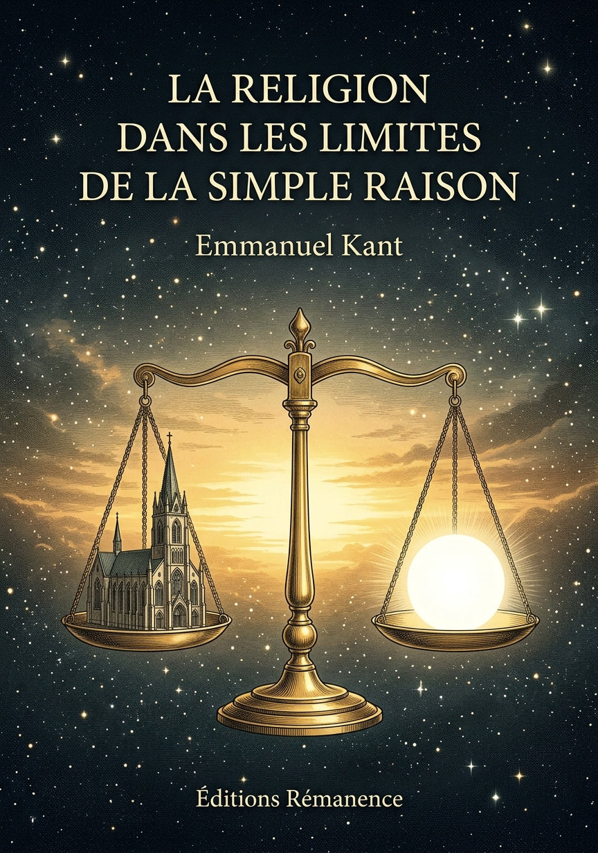 Livre La Religion dans les limites de la simple raison par Emmanuel Kant - Couverture - Editions Remanence