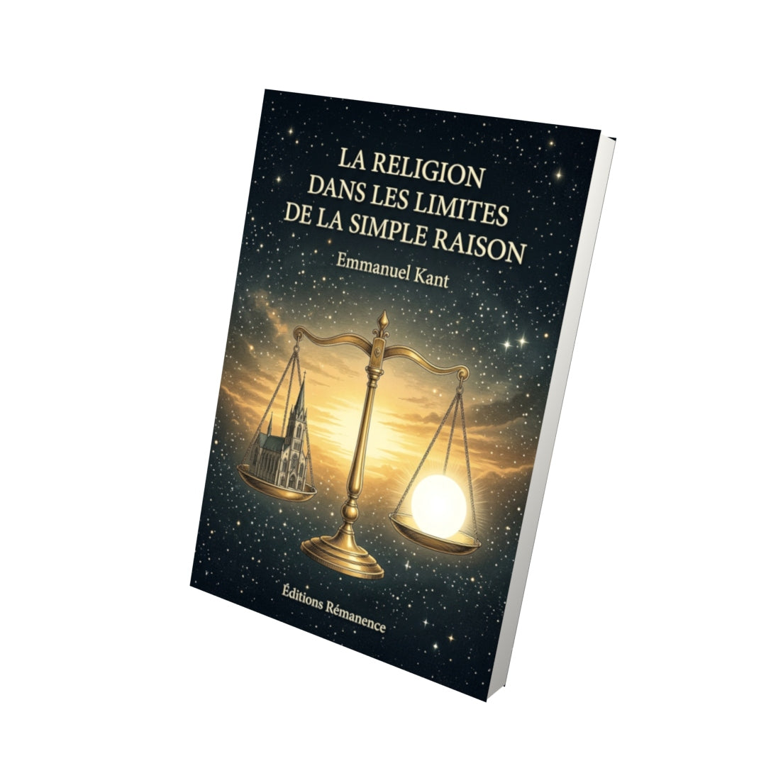 Livre La Religion dans les limites de la simple raison par Emmanuel Kant - Vue 3D - Editions Remanence