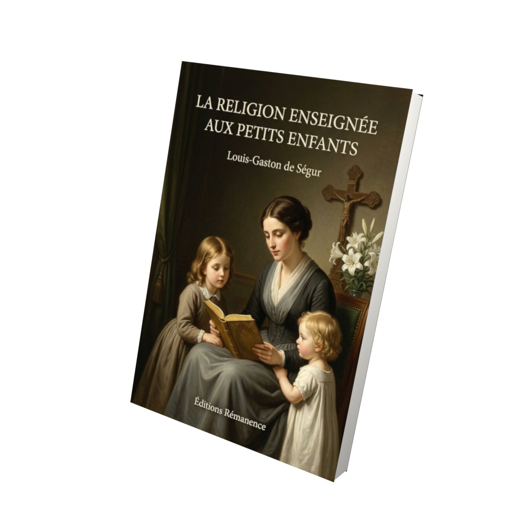 Livre La religion enseignée aux petits enfants - Louis-Gaston de Ségur - Vue 3D - Editions Remanence