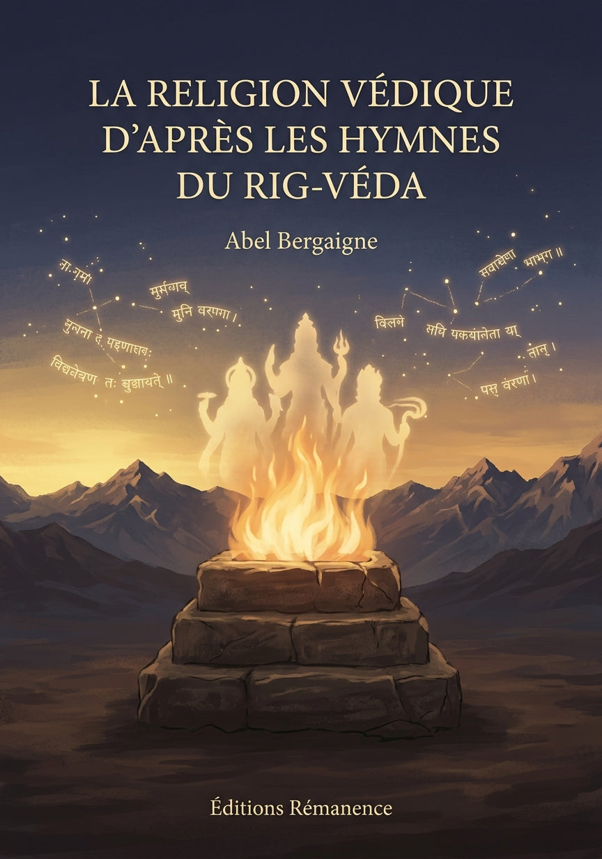 Livre La Religion védique d’après les hymnes du Rig-Véda par Abel Bergaigne - Couverture - Editions Remanence