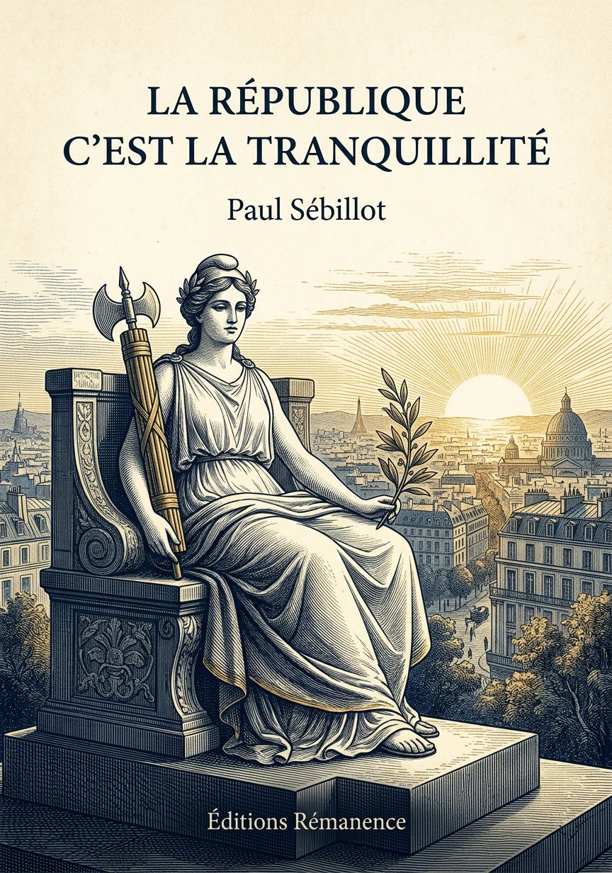 Livre La République c’est la tranquillité par Paul Sébillot - Couverture - Editions Remanence