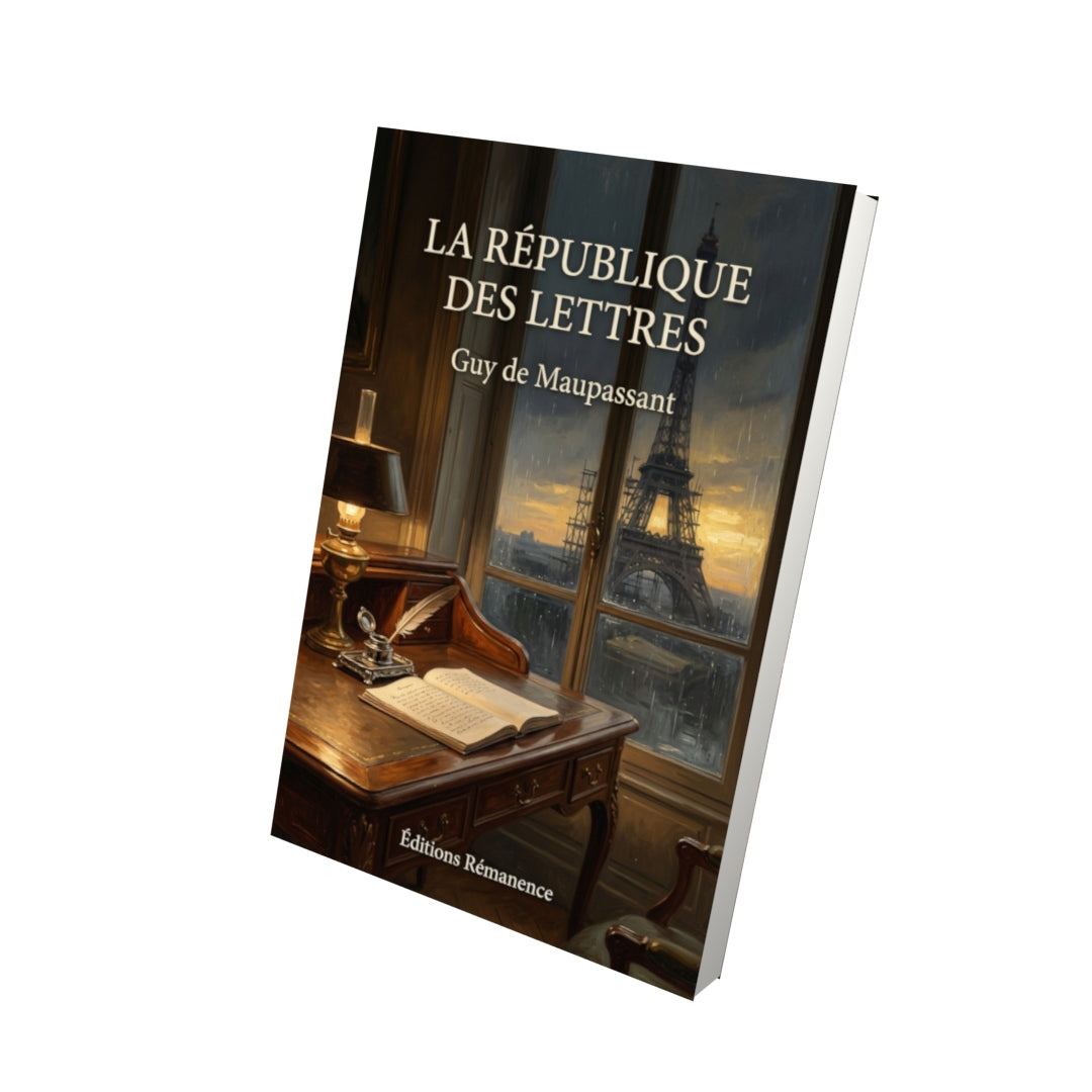 Livre La République des Lettres par Guy de Maupassant - Vue 3D - Editions Remanence
