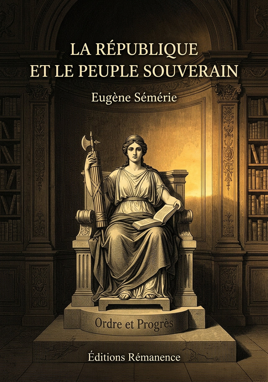 Livre La République et le Peuple souverain par Eugène Sémérie - Couverture - Editions Remanence