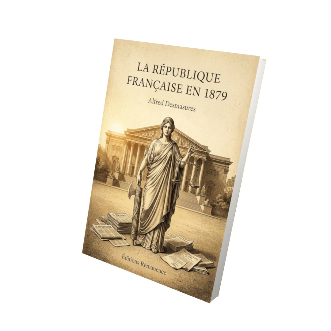 Livre La République française en 1879 par Alfred Desmasures - Vue 3D - Editions Remanence