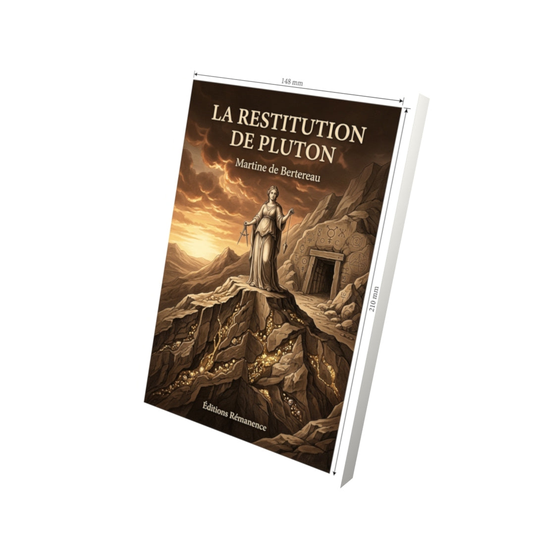 Livre La restitution de Pluton par Martine de Bertereau - Vue 3D - Editions Remanence