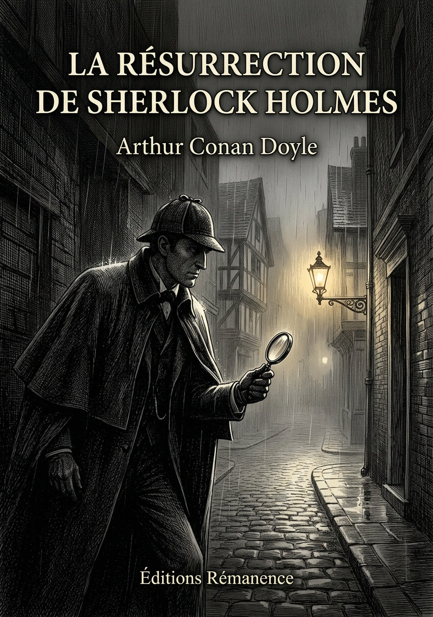 Livre La Résurrection de Sherlock Holmes par Arthur Conan Doyle - Couverture - Editions Remanence