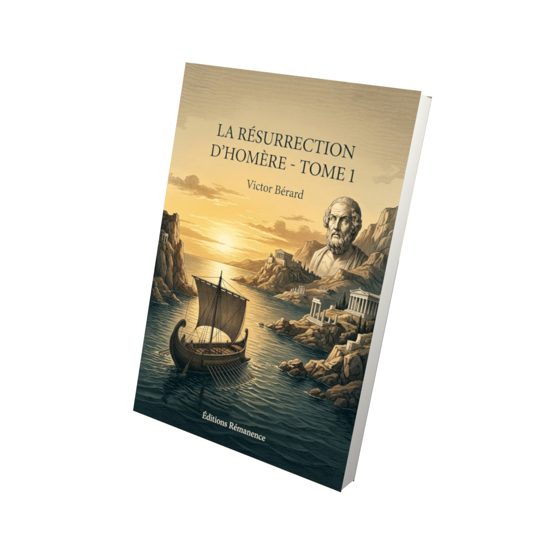Livre La Résurrection d’Homère - Tome 1 par Victor Bérard - Vue 3D - Editions Remanence