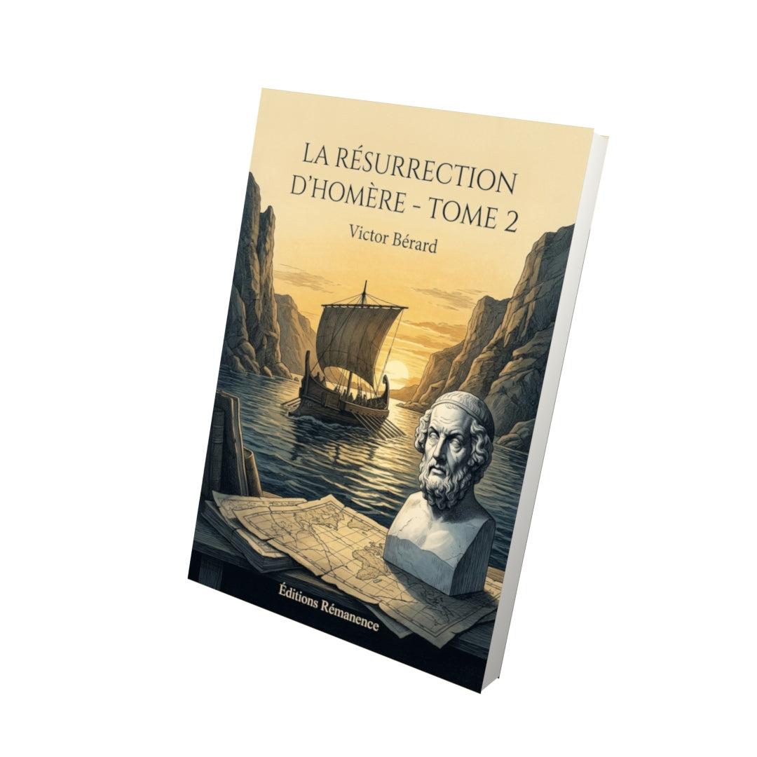 Livre La Résurrection d’Homère - Tome 2 par Victor Bérard - Vue 3D - Editions Remanence