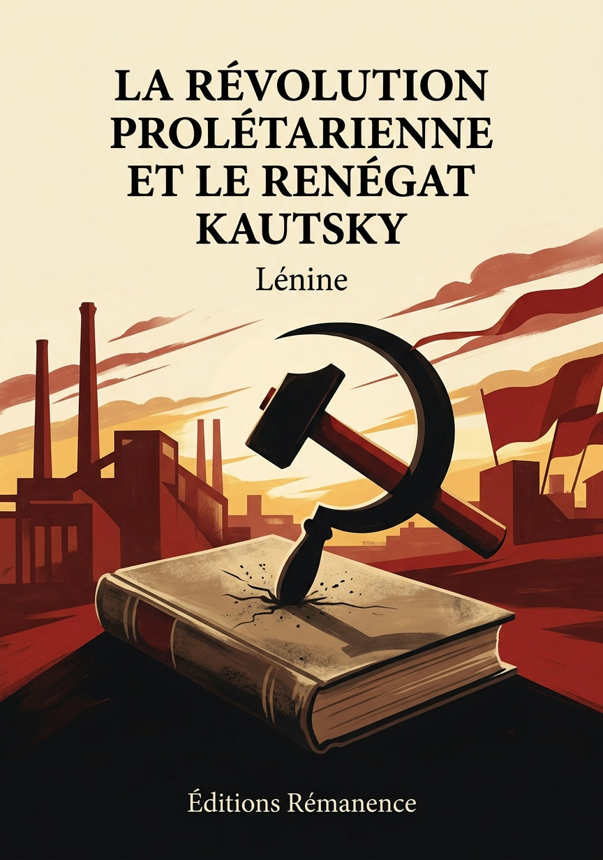 Livre La révolution prolétarienne et le renégat Kautsky par Lénine - Couverture - Editions Remanence