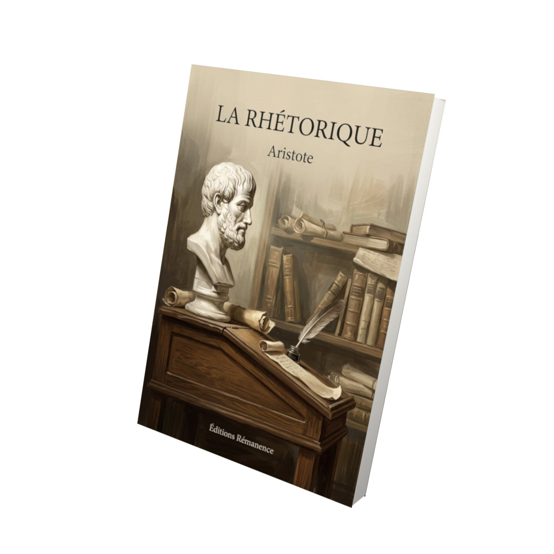 Livre La Rhétorique - Aristote - Vue 3D - Editions Remanence