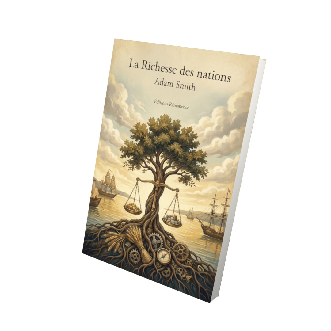 Livre La Richesse des nations – Adam Smith - Vue 3D - Editions Remanence