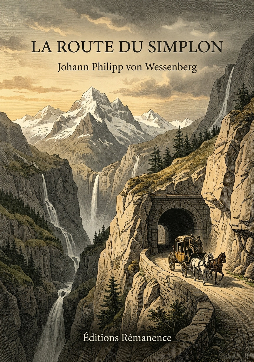 Livre La Route du Simplon par Johann Philipp von Wessenberg - Couverture - Editions Remanence