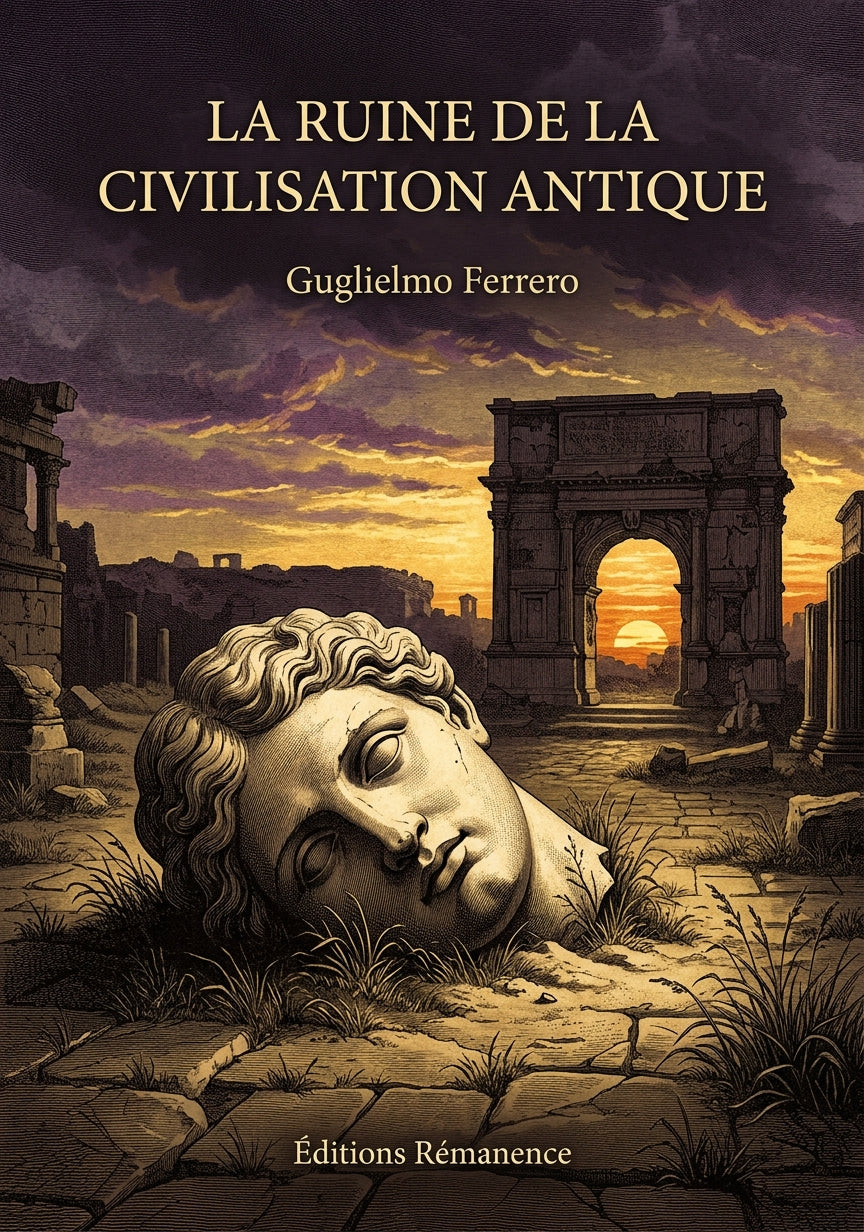 Livre La ruine de la civilisation antique par Guglielmo Ferrero - Couverture - Editions Remanence