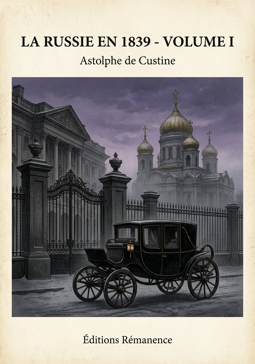La Russie en 1839 - Volume I - Astolphe de Custine (Couverture)