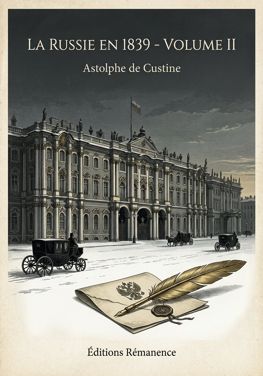 La Russie en 1839 - Volume II - Astolphe de Custine (Couverture)