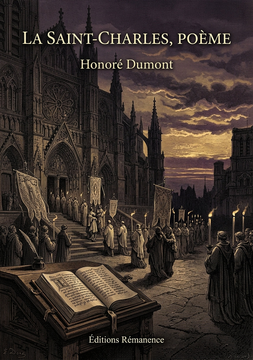 Livre La Saint-Charles, poème par Honoré Dumont - Couverture - Editions Remanence