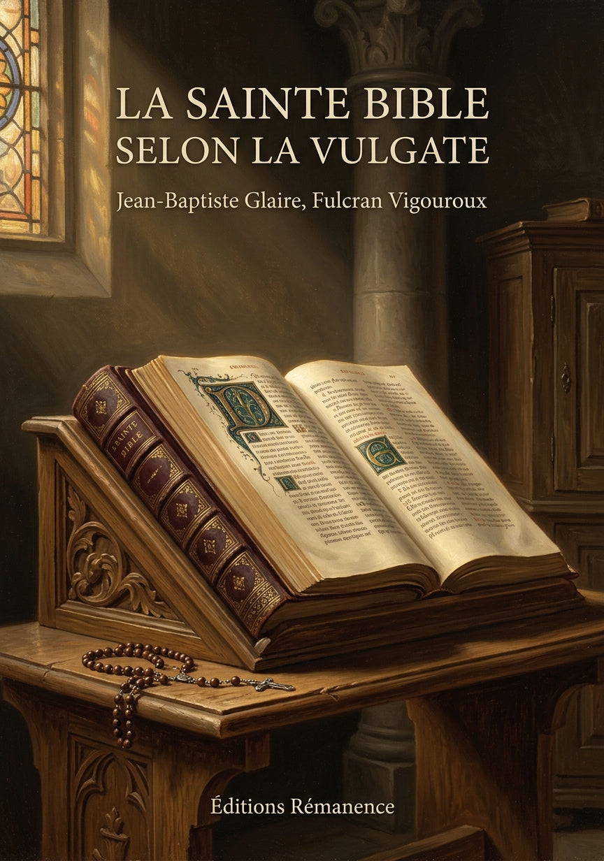 Livre La sainte Bible selon la Vulgate par Jean-Baptiste Glaire, Fulcran Vigouroux - Couverture - Editions Remanence