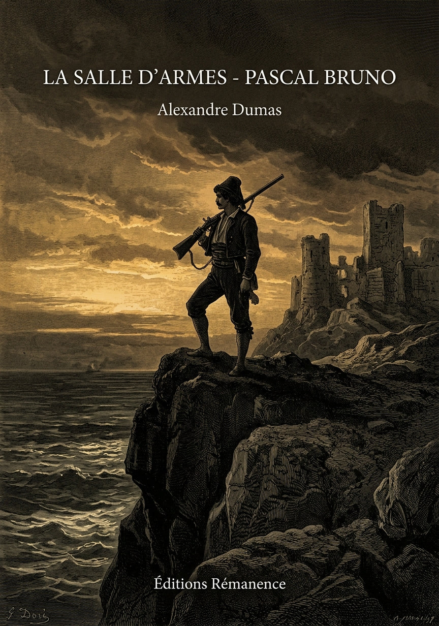 Livre La Salle d’armes - Pascal Bruno par Alexandre Dumas - Couverture - Editions Remanence