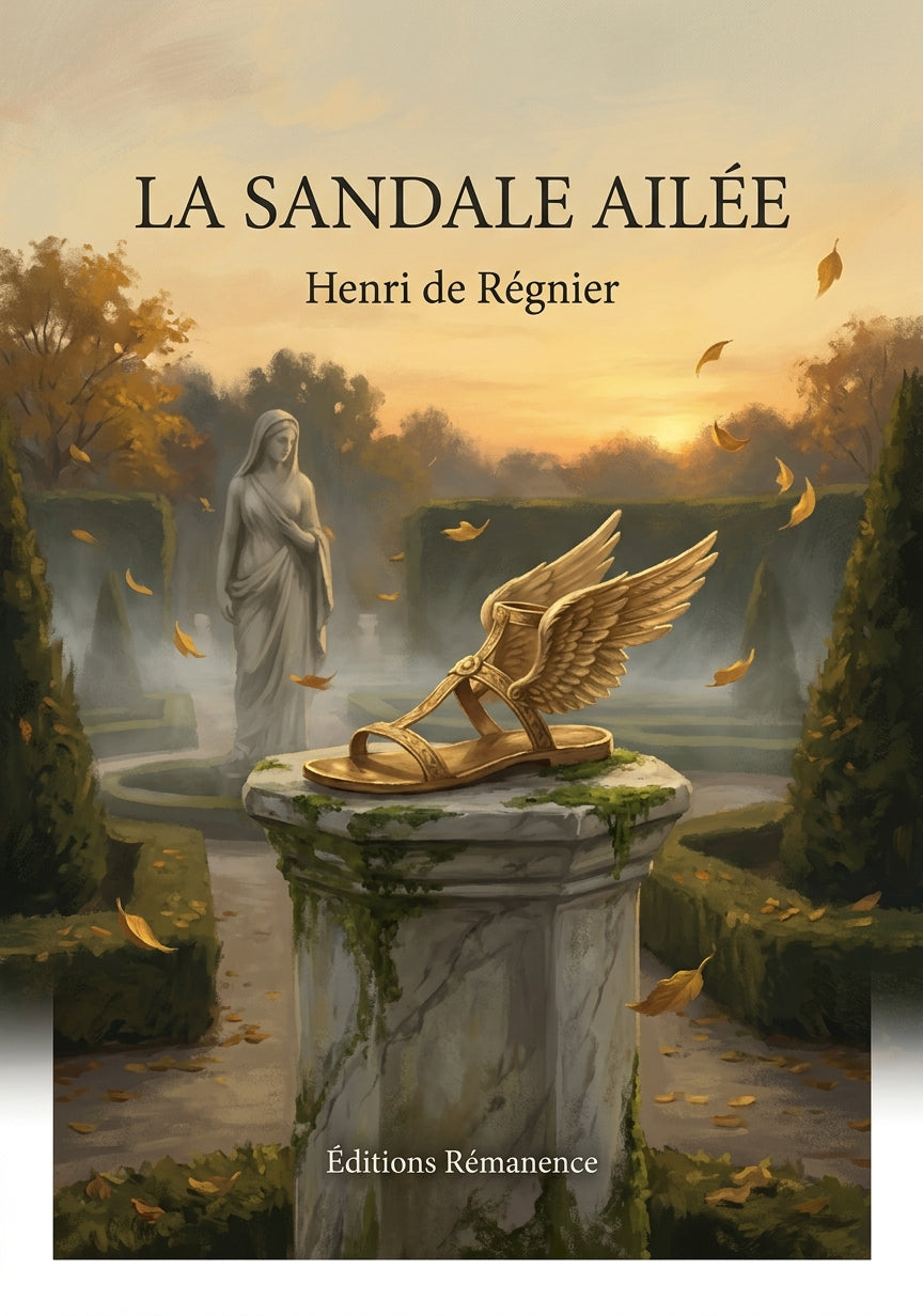 Livre La Sandale ailée par Henri de Régnier - Couverture - Editions Remanence