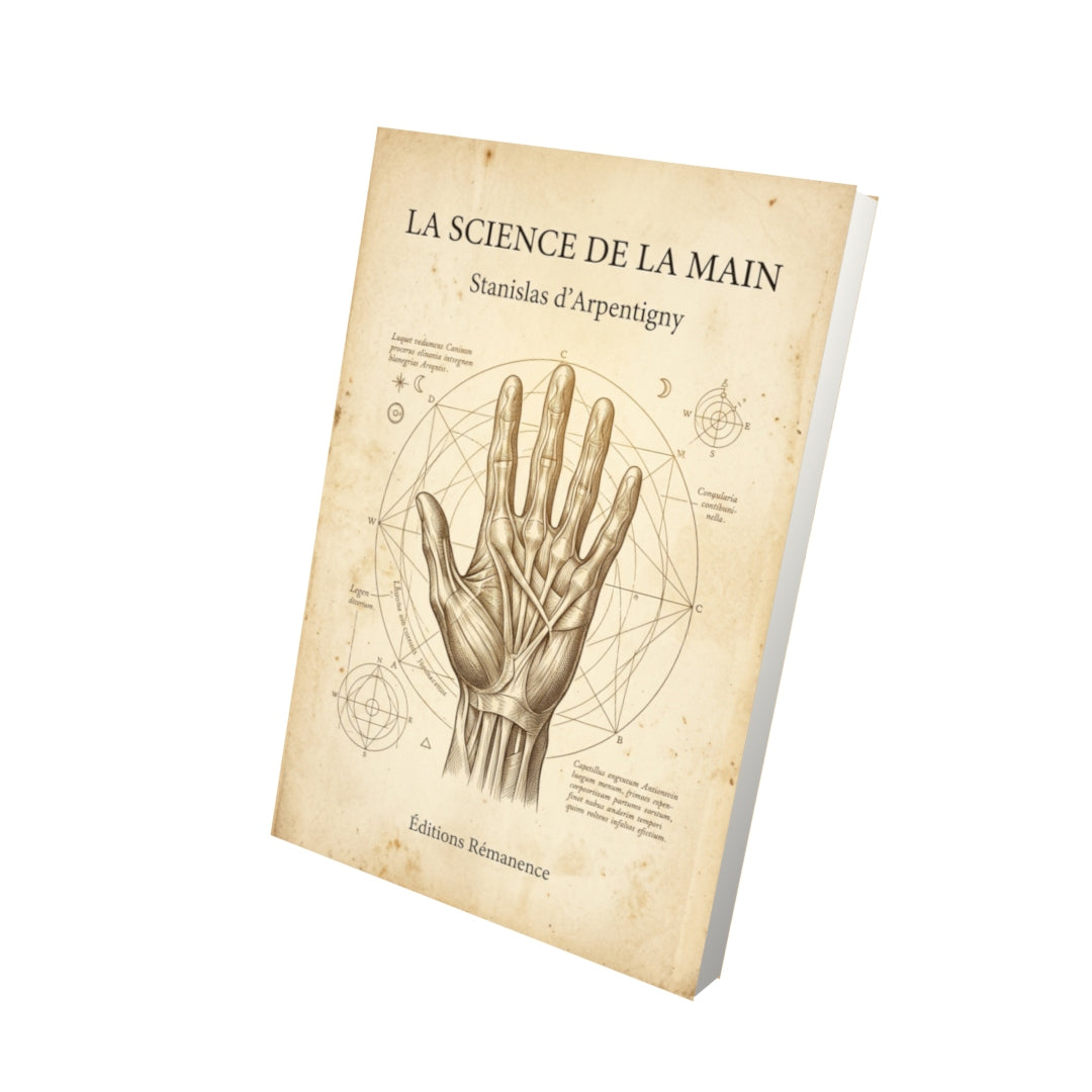 Livre La Science de la Main par Stanislas d’Arpentigny - Vue 3D - Editions Remanence