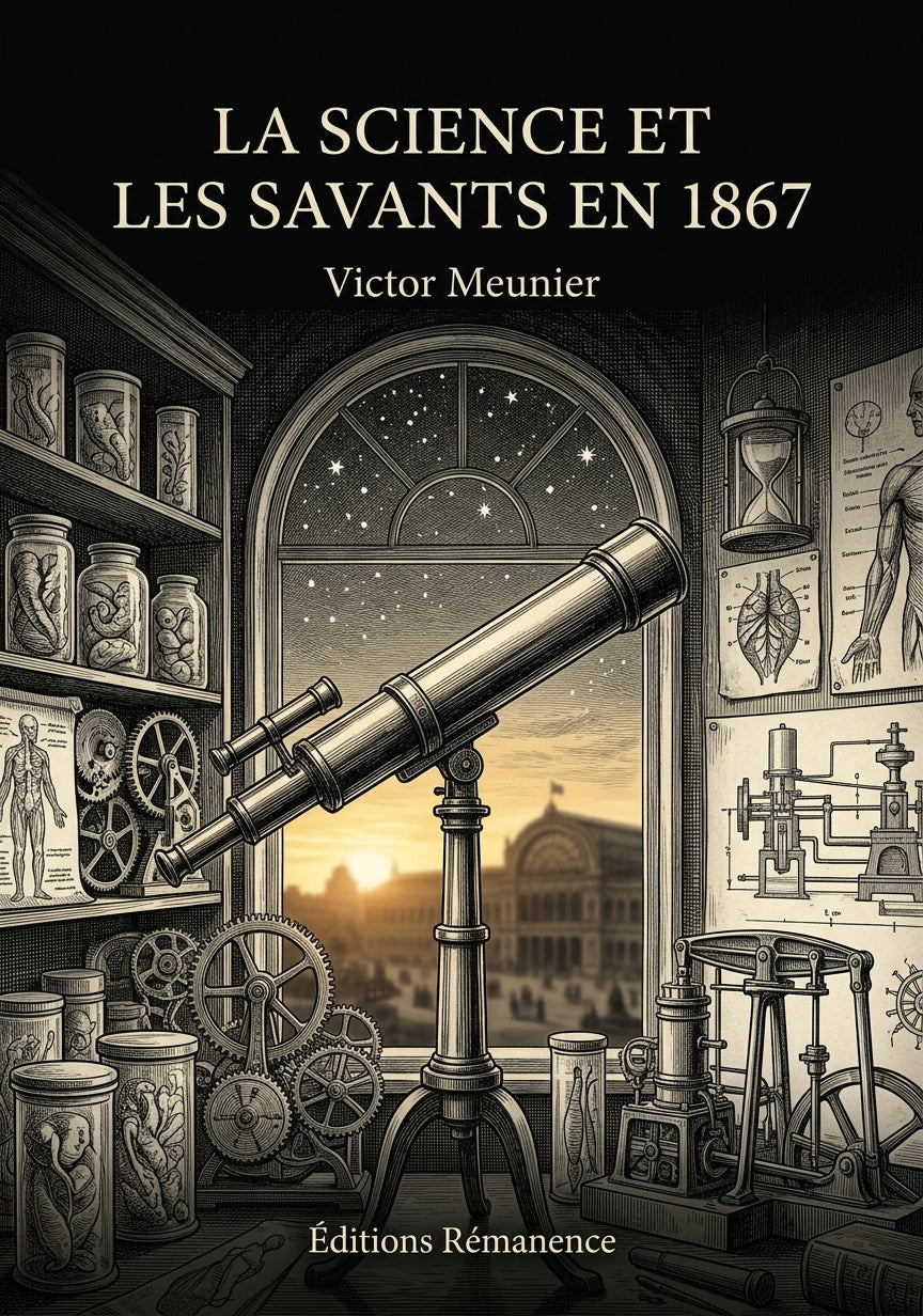 Livre La Science et les savants en 1867 par Victor Meunier - Couverture - Editions Remanence