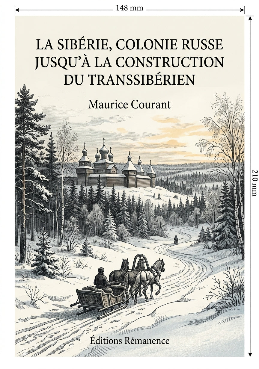Livre La Sibérie, colonie russe jusqu'à la construction du Transsibérien par Maurice Courant - Couverture - Editions Remanence