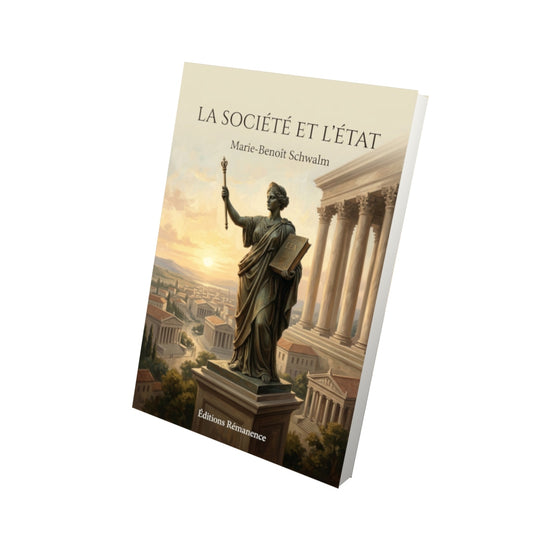 Livre La société et l'État - Marie-Benoît Schwalm - Vue 3D - Editions Remanence