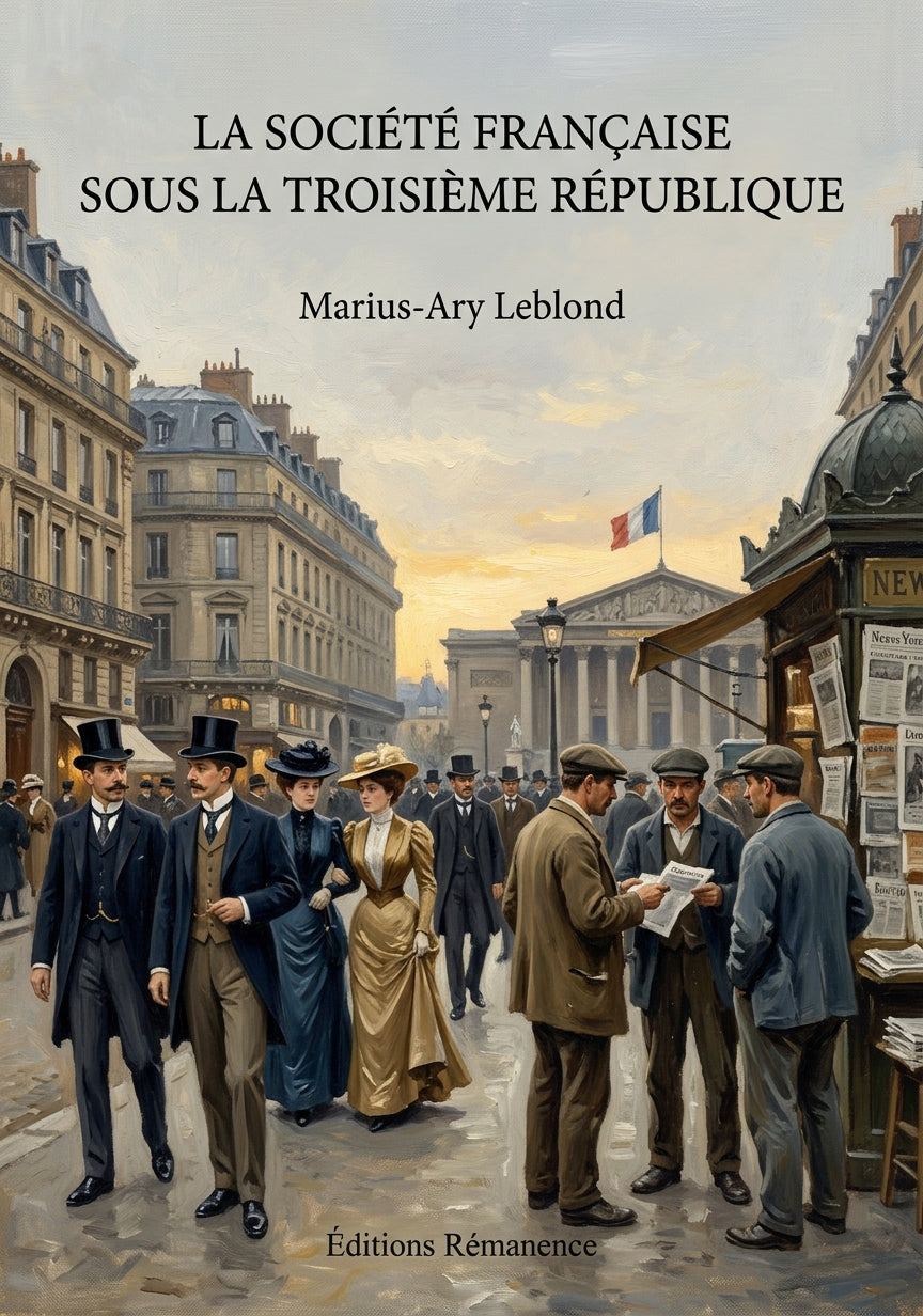 Livre La Société française sous la troisième république par Marius-Ary Leblond - Couverture - Editions Remanence