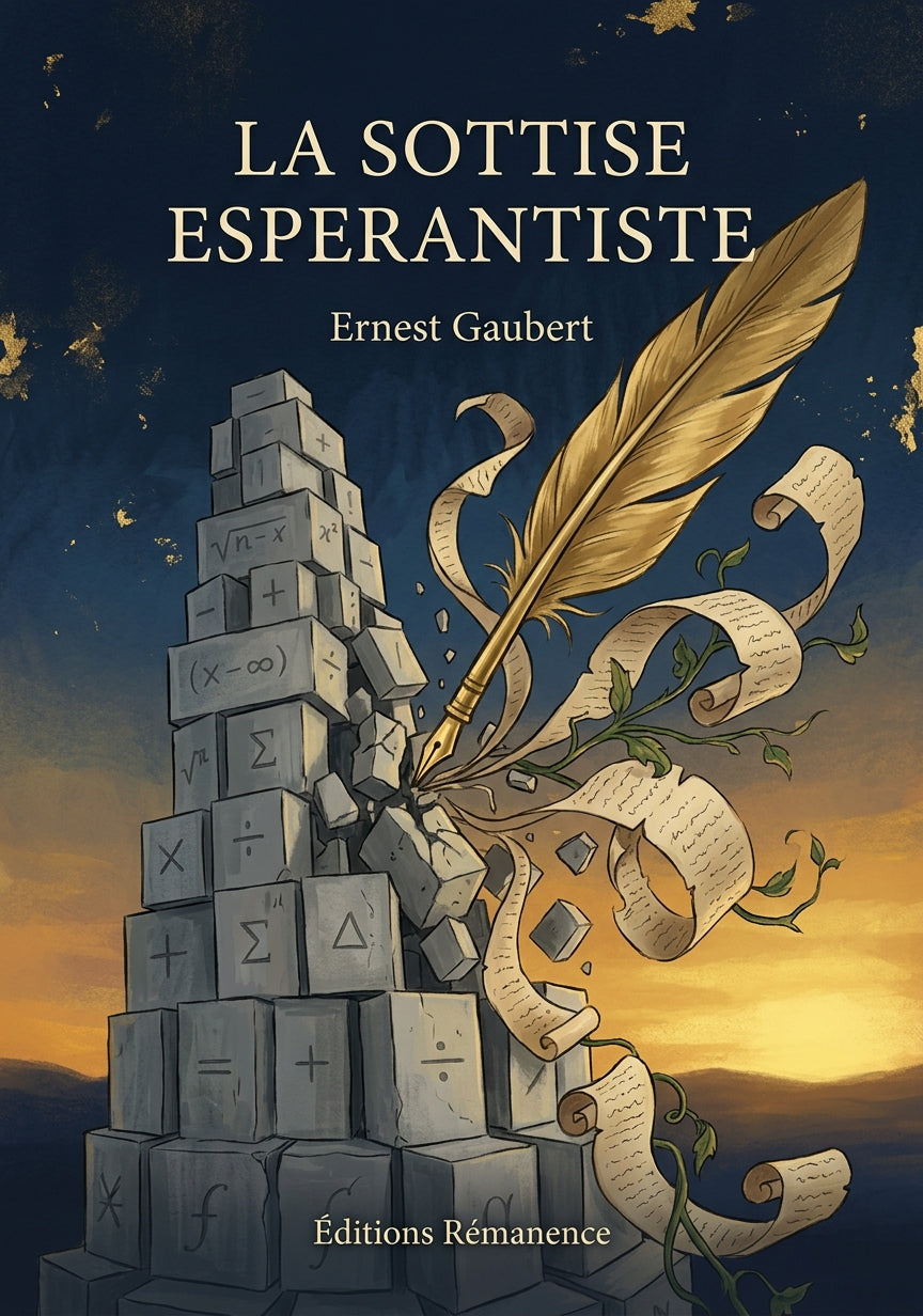 Livre La sottise esperantiste par Ernest Gaubert - Couverture - Editions Remanence