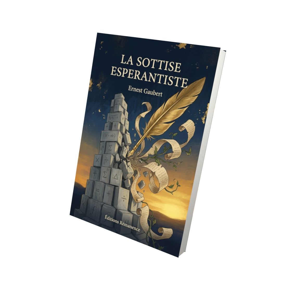 Livre La sottise esperantiste par Ernest Gaubert - Vue 3D - Editions Remanence