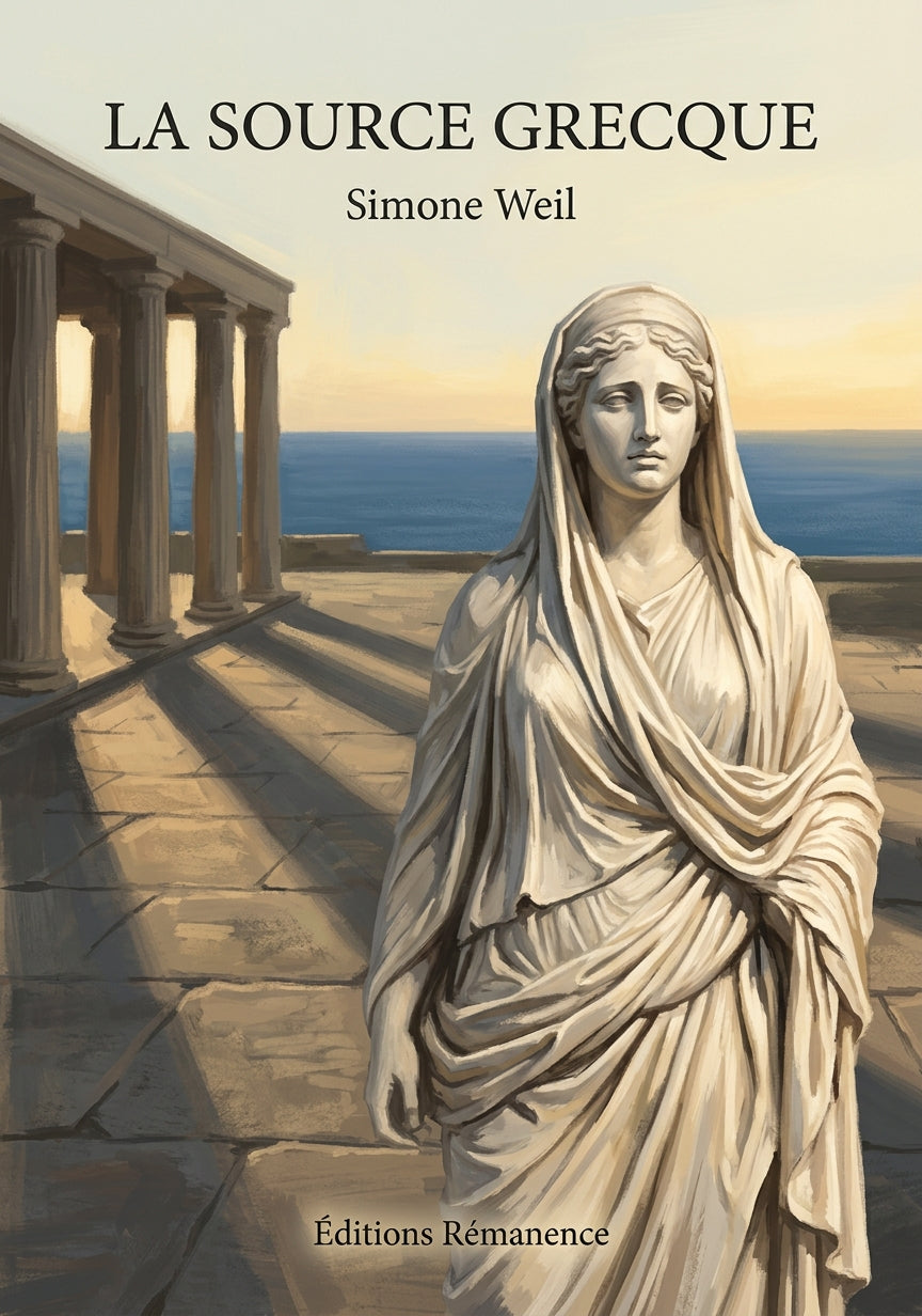Livre La Source grecque par Simone Weil - Couverture - Editions Remanence