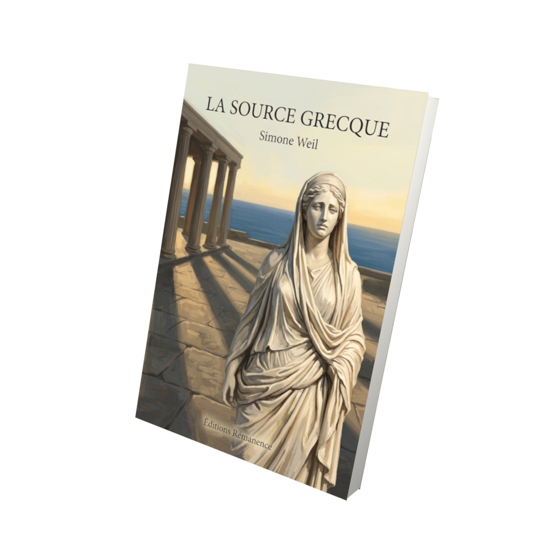 Livre La Source grecque par Simone Weil - Vue 3D - Editions Remanence