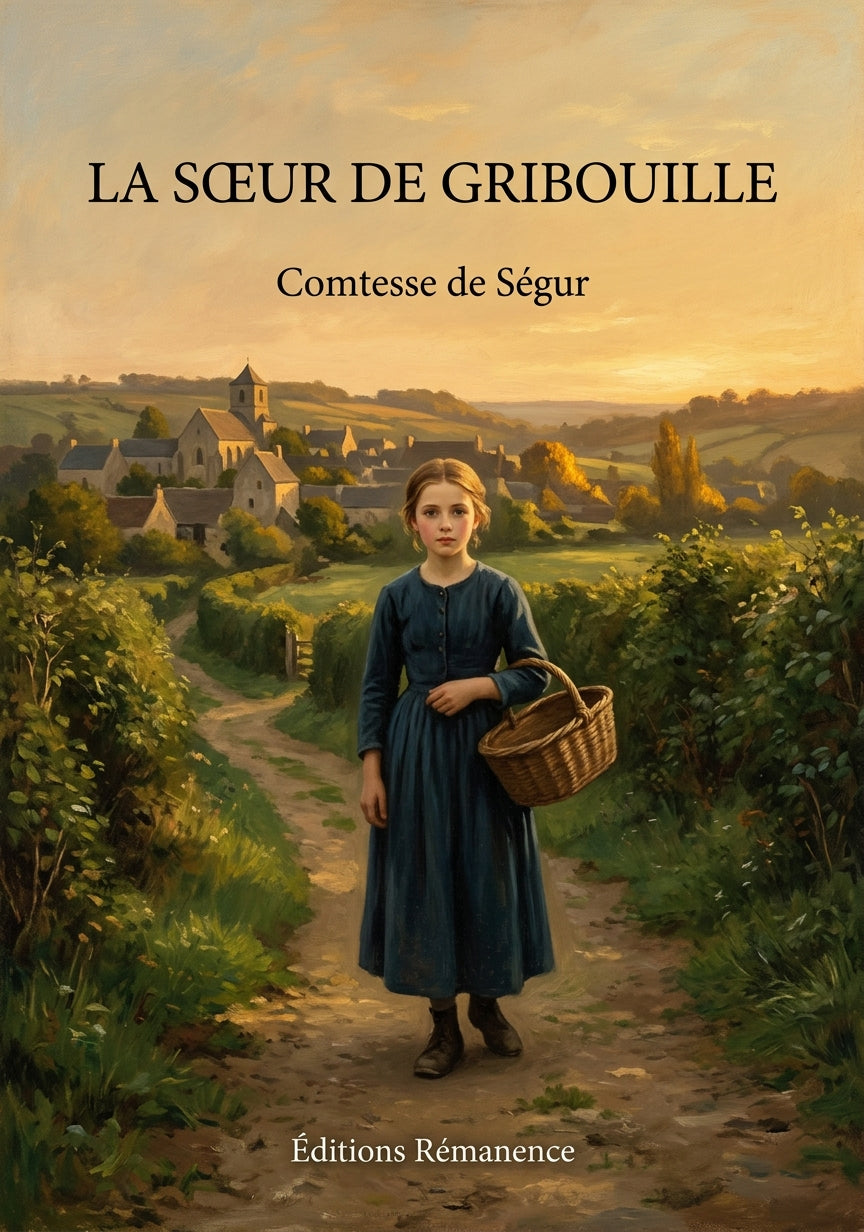 Livre La Sœur de Gribouille par Comtesse de Ségur - Couverture - Editions Remanence