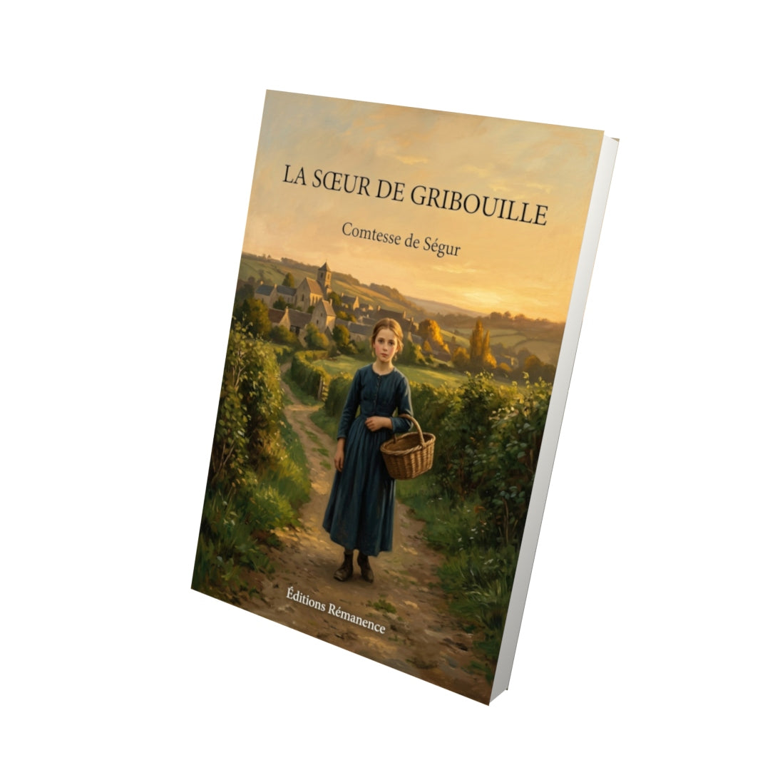Livre La Sœur de Gribouille par Comtesse de Ségur - Vue 3D - Editions Remanence