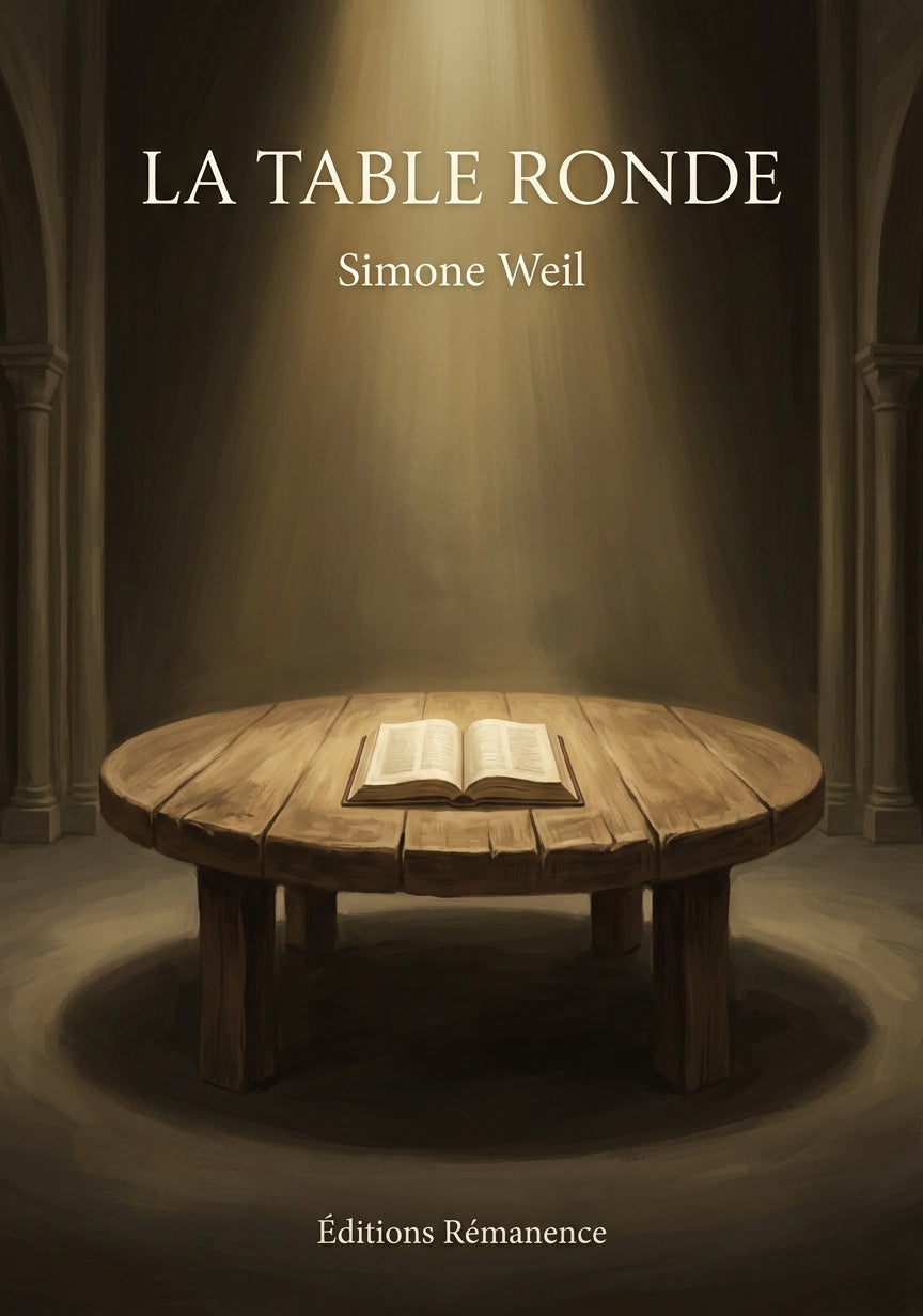 Livre La Table ronde par Simone Weil - Couverture - Editions Remanence
