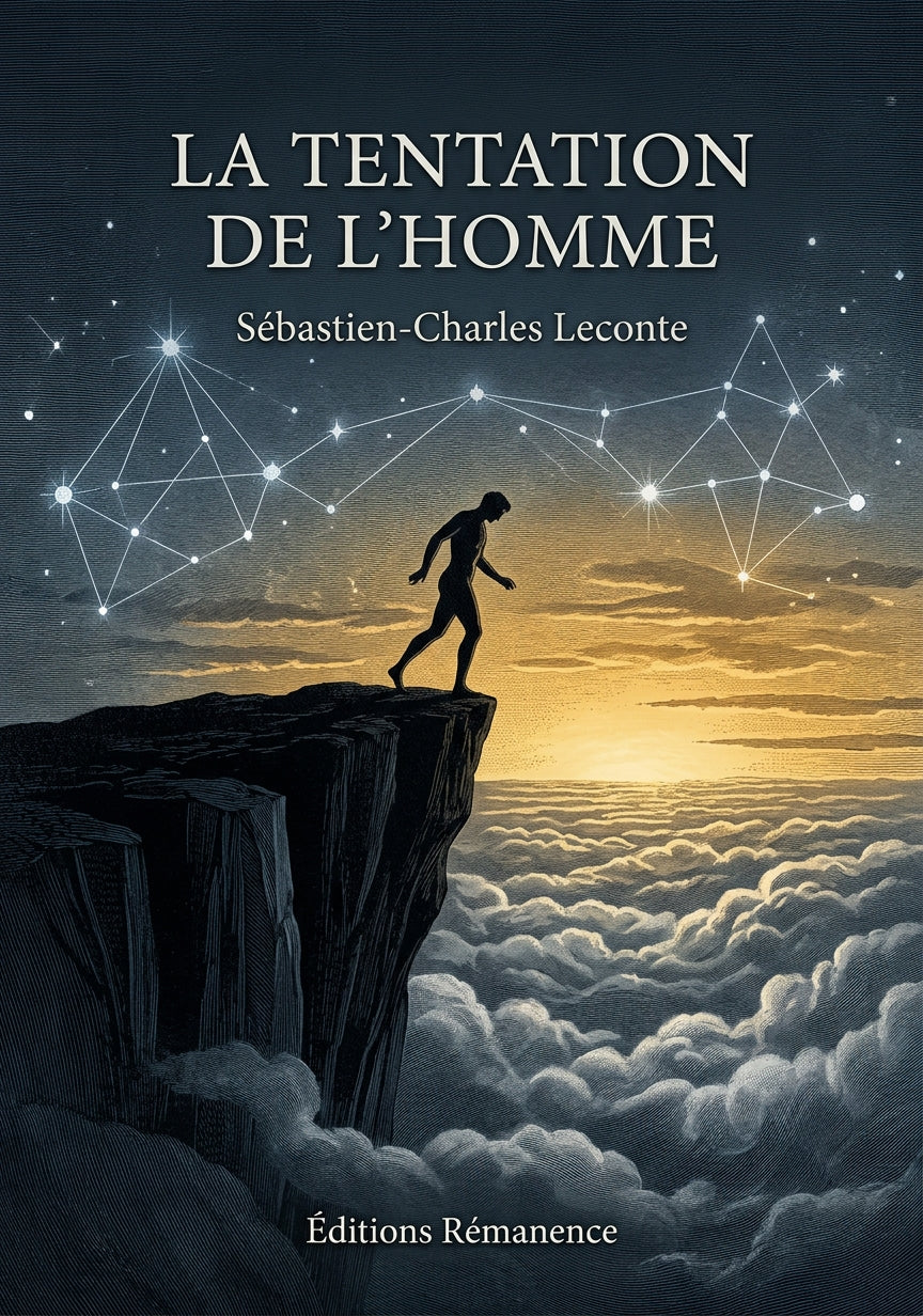 Livre La Tentation de l’homme par Sébastien-Charles Leconte - Couverture - Editions Remanence