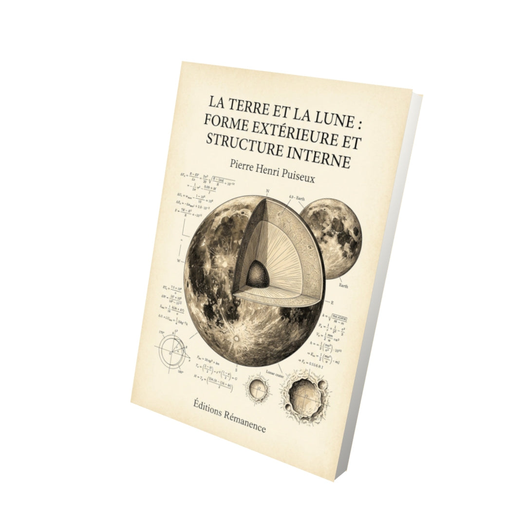 Livre La terre et la lune : forme extérieure et structure interne - Pierre Henri Puiseux - Vue 3D - Editions Remanence