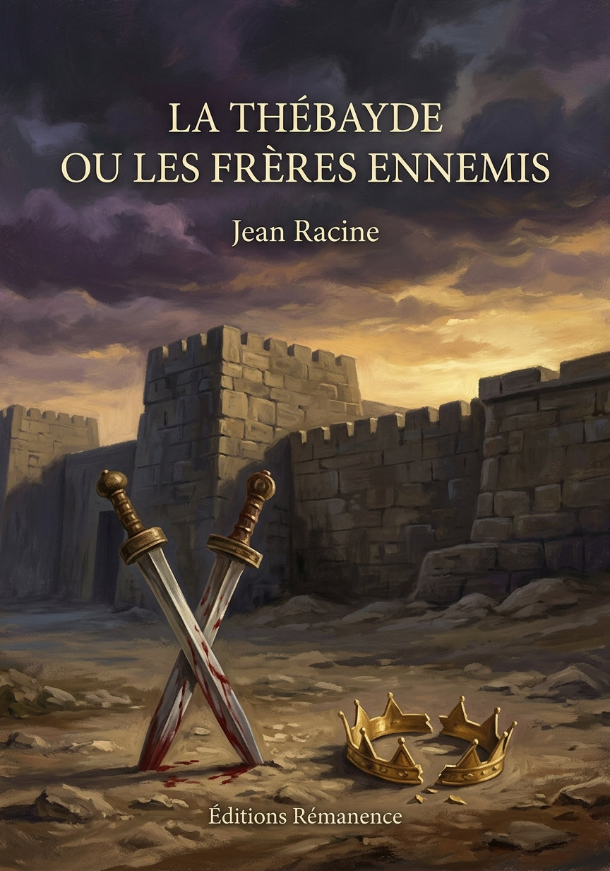 Livre La Thébayde ou les Frères ennemis par Jean Racine - Couverture - Editions Remanence