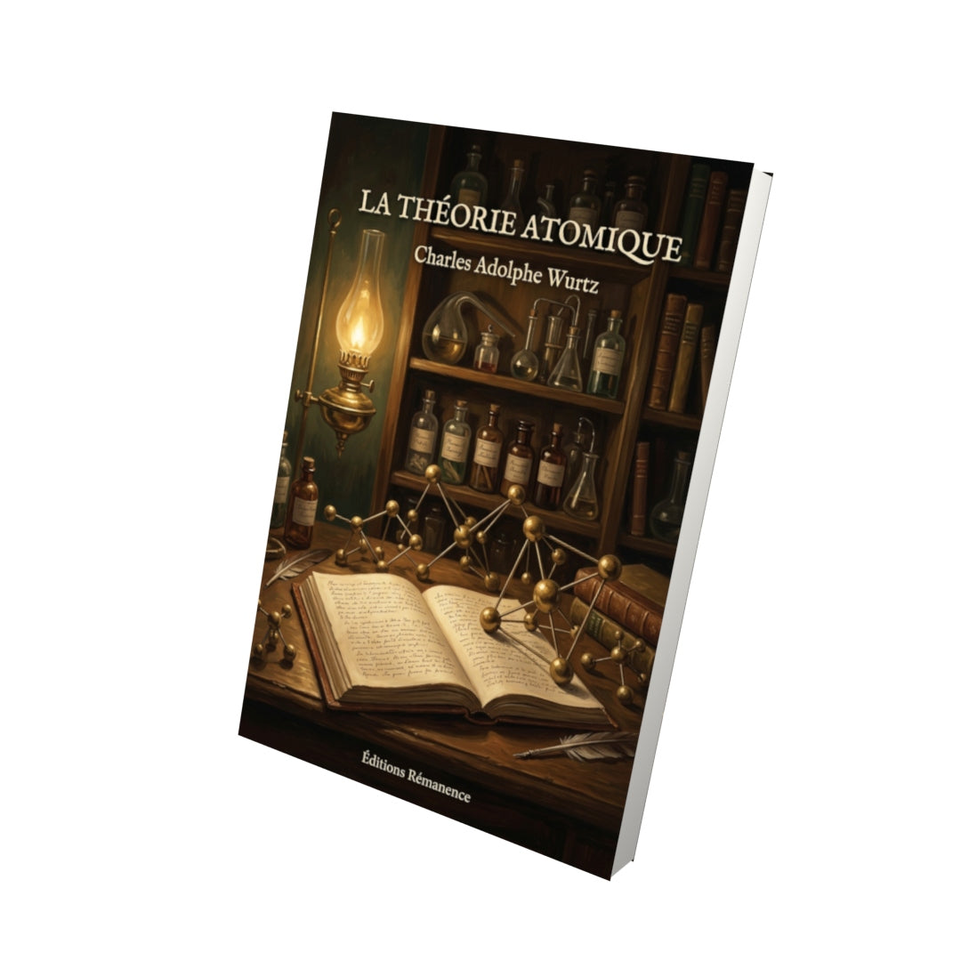 Livre La Théorie atomique par Charles Adolphe Wurtz - Vue 3D - Editions Remanence