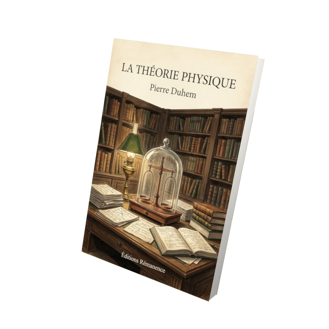 Livre La Théorie physique par Pierre Duhem - Vue 3D - Editions Remanence