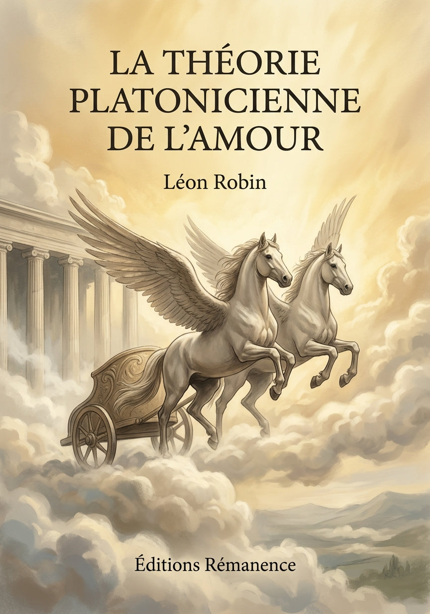 Livre La Théorie platonicienne de l’amour par Léon Robin - Couverture - Editions Remanence