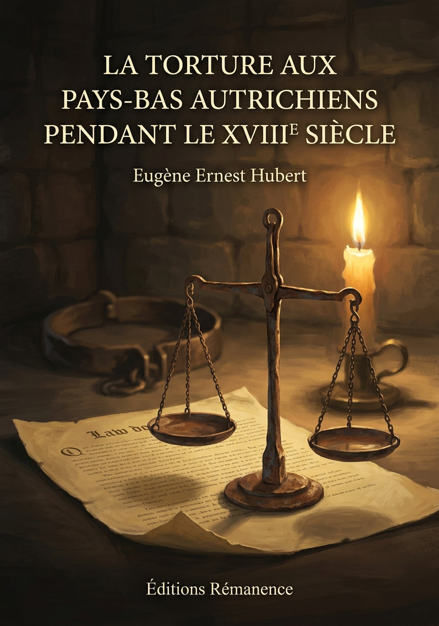 Livre La Torture aux Pays-Bas autrichiens pendant le XVIIIe siècle par Eugène Ernest Hubert - Couverture - Editions Remanence